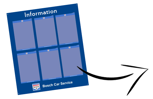 Information points for A3, A4 and A5 notices branded and designed to your needs