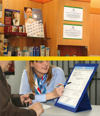 Reception notice holders, A4 landscape or portrait